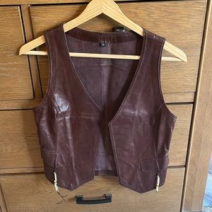 Genuine leather vest size small